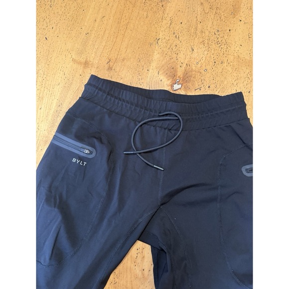 BYLT Elite Jogger Pants Mens Large Black Athletic Performance Zipper Pockets Fla - Picture 2 of 8